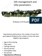 Lecture 23 Herd Health Management and Fertility Parameters