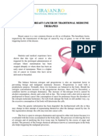 Treatment of Breast Cancer by Traditional Medicine Therapies