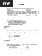 PHYSICS Remedial Course | PDF | Force | Newton's Laws Of Motion