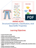 AMINO ACIDS: STRUCTURE, CLASSIFICATION, AND PROPERTIES
