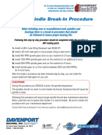 TT Spindle Breakin Procedure