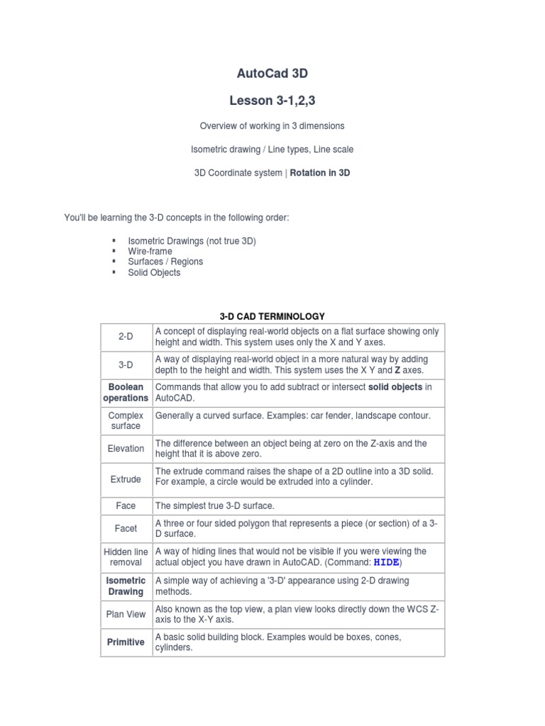 Lesson3 1,2,3 | PDF | 3 D Computer Graphics | Cartesian Coordinate System