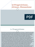 Filsafat Progresivisme, Konstruktivisme, Humanisme