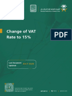 Change of VAT Rate To 15 GL