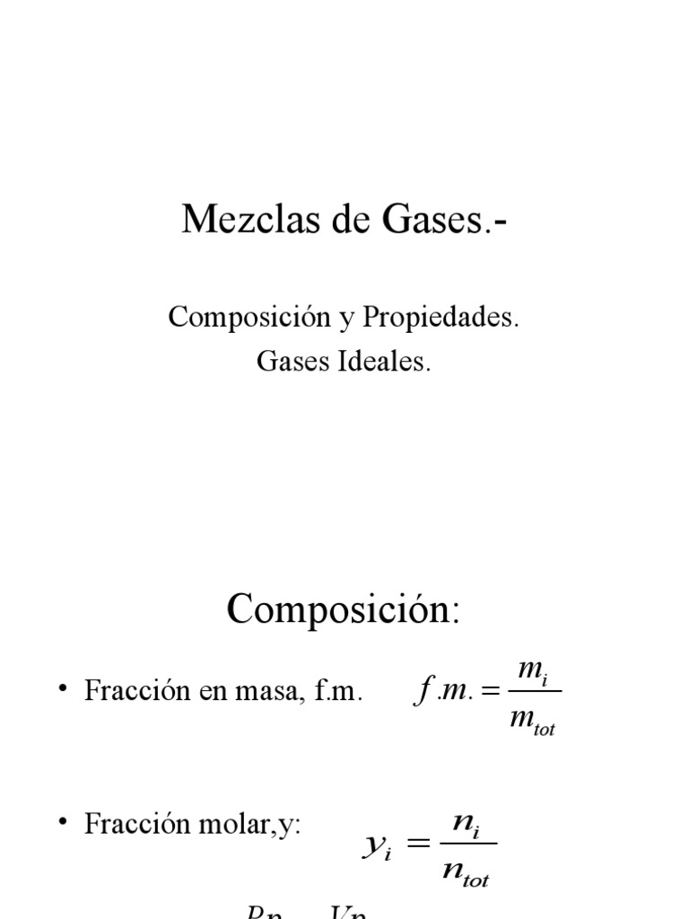 Mezclas de Gases. | PDF