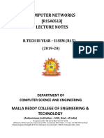 Computer Networks (R15A0513) Lecture Notes: B.Tech Iii Year - Ii Sem (R15) (2019-20)