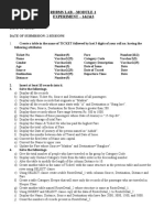 Rdbms Lab. - Module-1 EXPERIMENT - 1&2&3