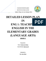 Detailed Lesson Plan IN Eng 1: Teaching English in The Elementary Grades (Language Arts)