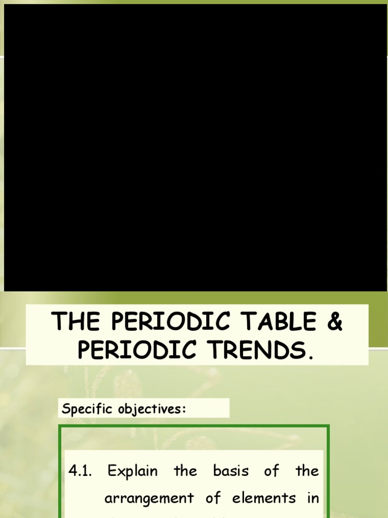 4.2 (4.1) Periodic Table & Periodic Trends | PDF | Periodic Table | Ion