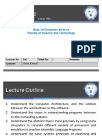 Lecture Title: Dept. of Computer Science Faculty of Science and Technology