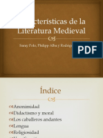 Caracteristicas de La Literatura Medieval