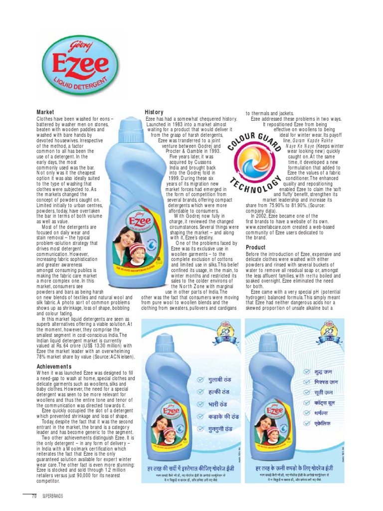 Ezee: Leader in Woolen Fabric Care | PDF
