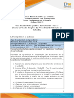 Guía de Actividades y Rúbrica de Evaluación - Paso 5 - Diseñar Un Cuadro Sinóptico Del Procedimiento Tributario en Colombia