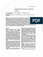 Comparative Shear Bond Strength of Some Orthodontic Bonding Resins To Enamel