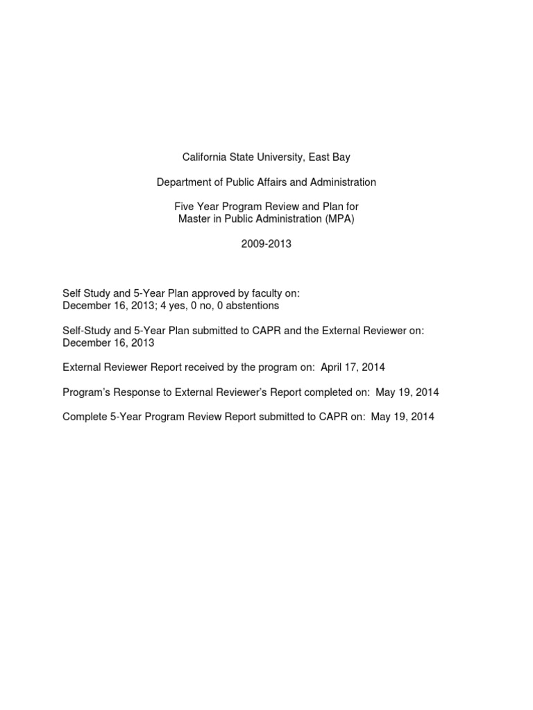 Master in Public Administration (MPA) | Download Free PDF | University ...