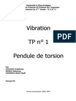 Vibration TP N°.1 Pendule de Torsion