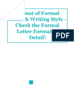 Format of Formal Letter & Writing Style - Check The Formal Letter Format in Detail!