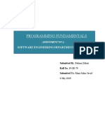 Programming Fundamentals: Software Engineering Department Uet Taxila