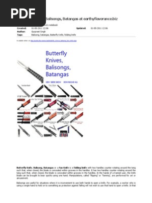 Butterfly Knives, Bali Songs, Batangas at Earthyflavorance