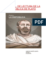 Filosofia, Lectura de La Republica de Platón