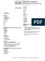 Focus2 2E Review Test 1 Units1 2 Vocabulary Grammar UoE Reading GroupA B ANSWERS