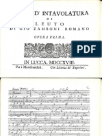Sonate d Intavolatura Di Leuto Op.1