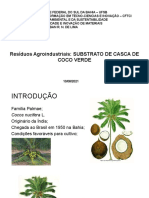 Substrato de casca de coco verde: aproveitamento e beneficiamento