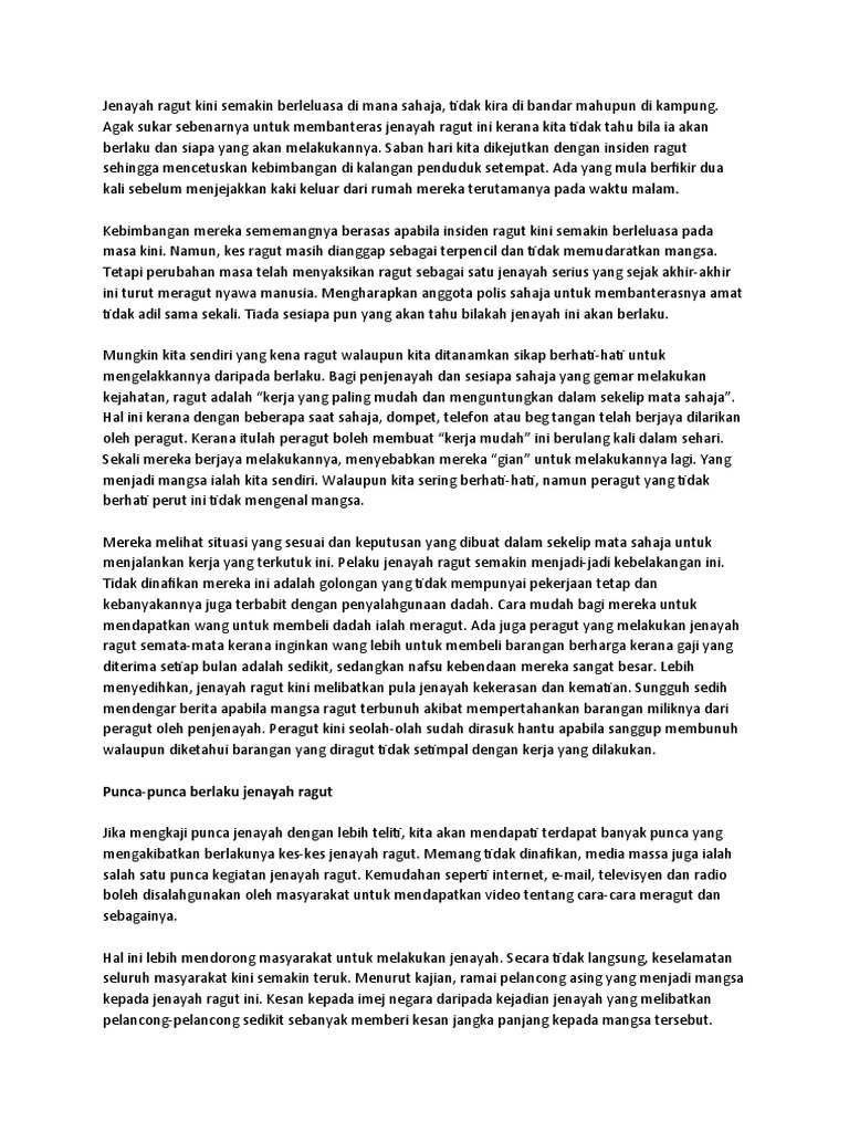 Jenayah Ragut | PDF