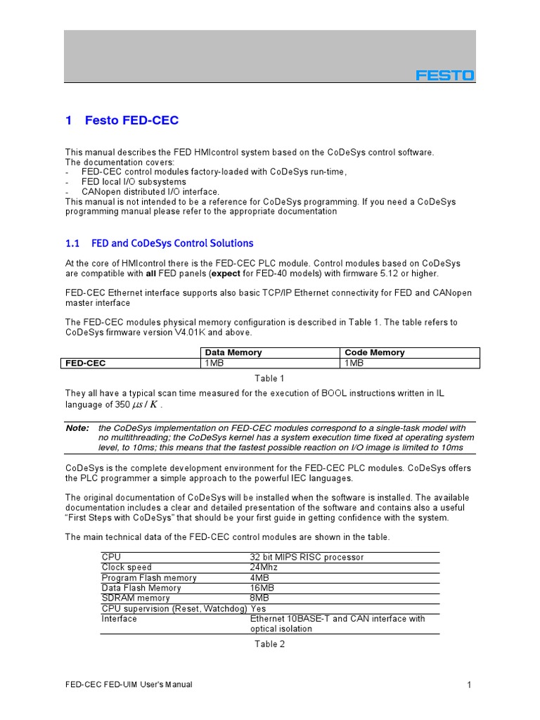 FED-CEC Control Module User Manual | PDF | Programmable Logic ...