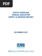 South Carolina Annual Educator Supply & Demand Report: November 2021