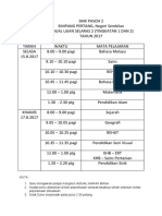 JADUAL Ujian Selaras 2