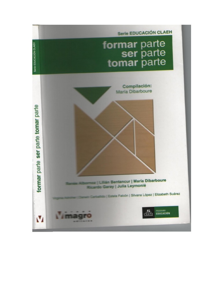 Formar Parte Ser Parte Tomar Parte | PDF | Aprendizaje | Motivación