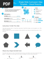 Single Slide Curriculum Vitae Template Visual Resume WD