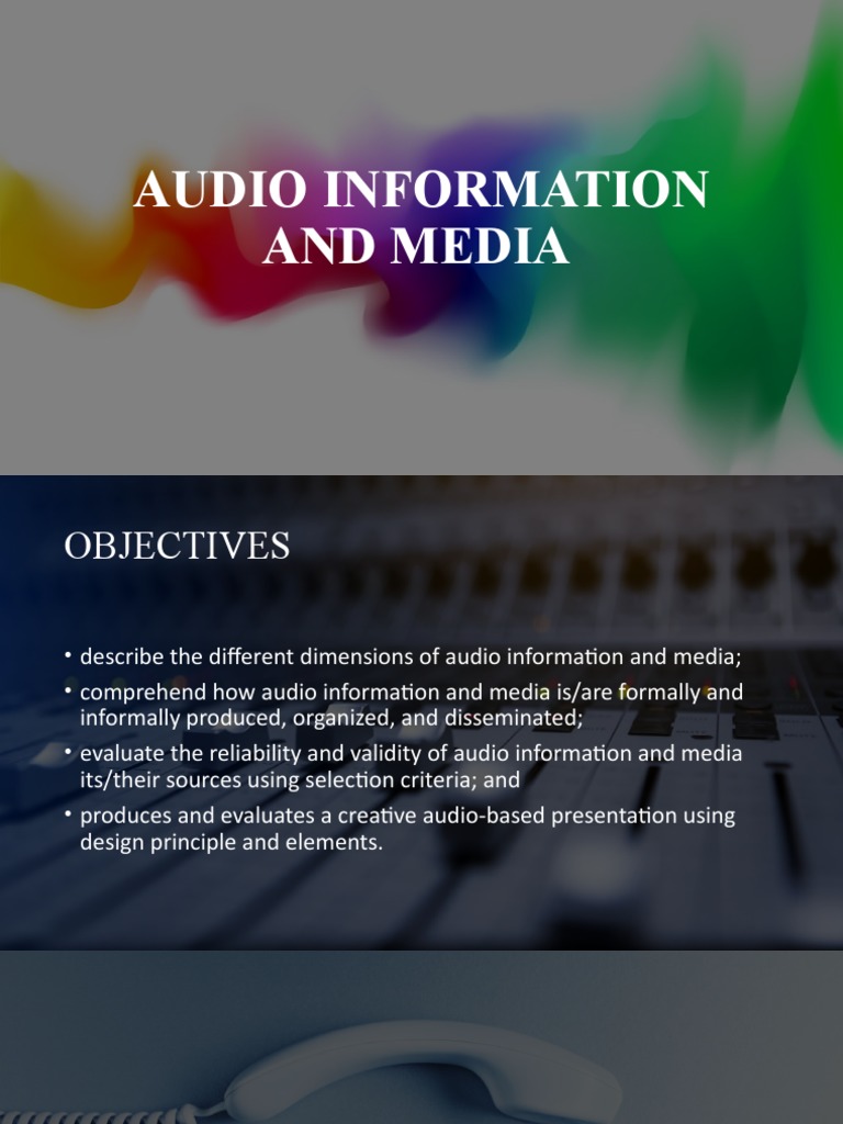 Principles of Audio Information Design | PDF