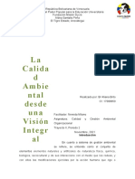 Calidad Ambiental en El Sistema Ambiental de La Comunidad