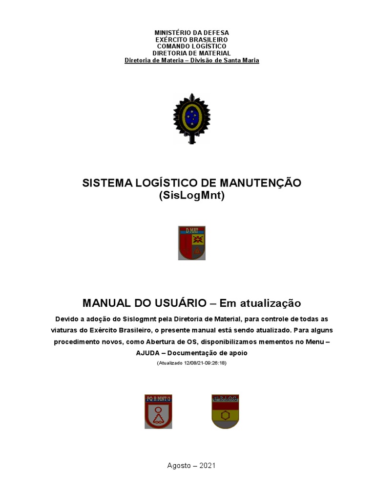 Manual SISLOG MNT | PDF | Pelotão | Divisão (militar)