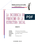 Incidencia Del Feminismo en La Estructura Social