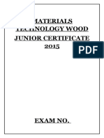Materials Technology Wood Junior Certificate 2015