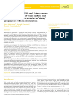 Efficacy of Oral DMSA and Intravenous EDTA in Chelation of Toxic Metals and Improvement of the Number of Stem - Progenitor Cells in Circulation