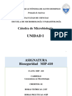 Introduccion A La Bioseguridad. UNIDAD 1