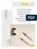 Hone Health - Your Definitive Guide To Self-Injections For Hormone Optimization and Testosterone