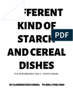 Different Kind of Starch and Cereal Dishes