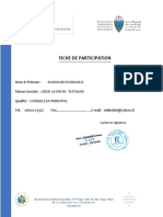 Fiche de Participation