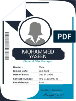 Mohammed Yaseen: General DSA Manager