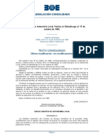 Carta Europea Autonomía Local - Estrasburgo - 15 Octubre 1985