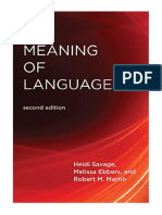 The Meaning of Language - Heidi Savage