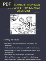 CIE IGCSE Unit 3.8 - Competition and Market Structures - Miss Patel