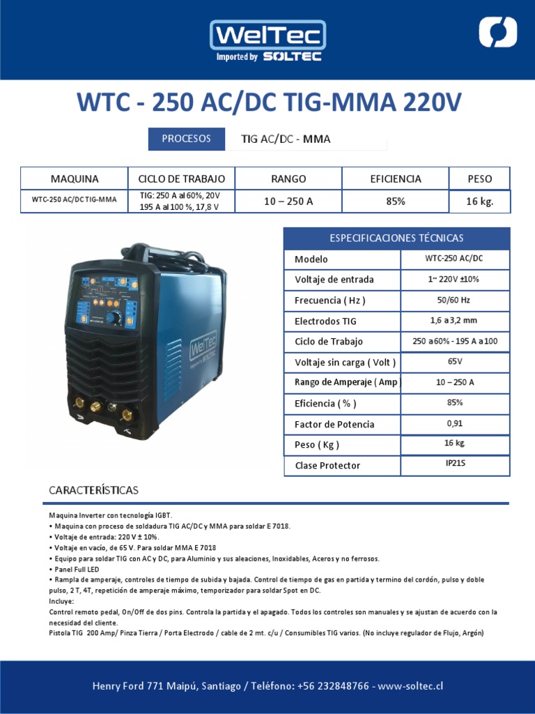 MAQUINA DE SOLDAR DAF 250ARC X-Performance