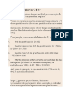 Cómo Calcular La CTS