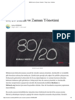 80 - 20 Kuralı Ve Zaman Yönetimi - Türkçe Yayın - Medium